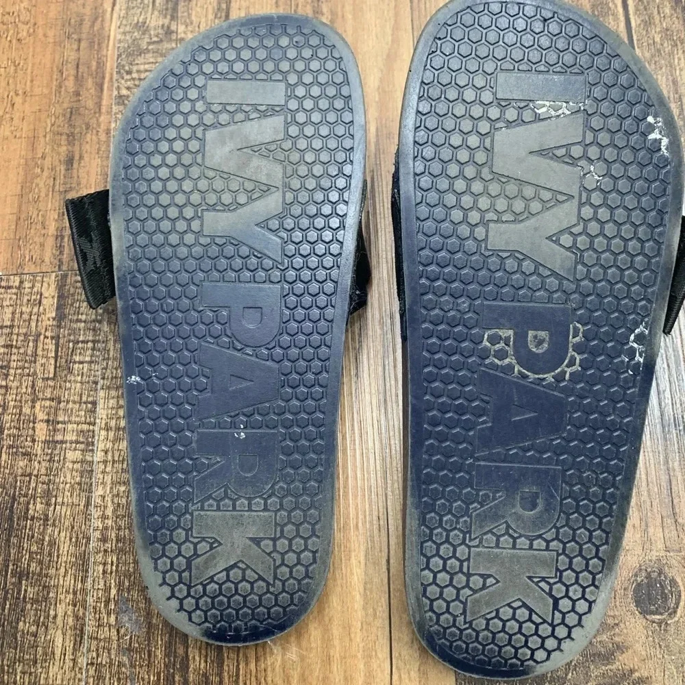 Ivy Park Hi Shine Strap Slider Sandals In Black